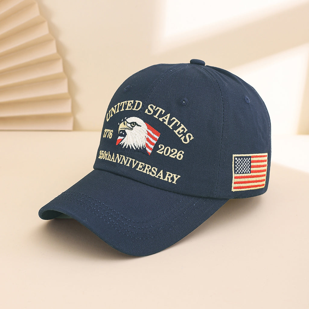 Broderie de mode européenne et américaine American Landmark Flag Baseball Cap Fashionable E