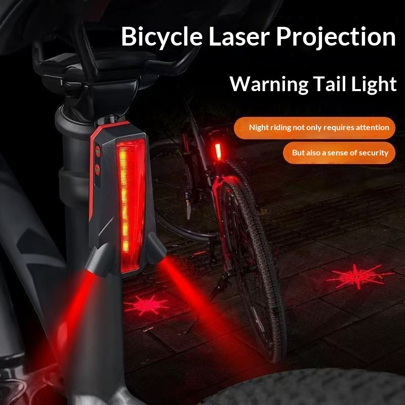 Bicycle Diamond Laser Tail Lampe d'avertissement