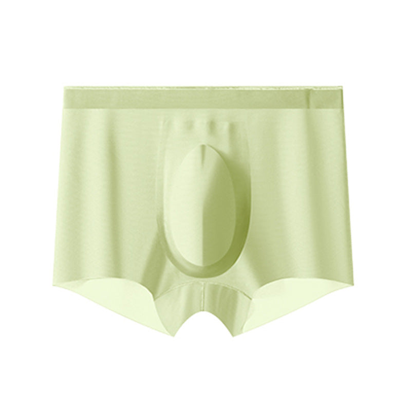 Été Rafraîchissant Respirant sous-vêtements en soie de glace homme sans couture Boxers ultra-mince Boyshorts