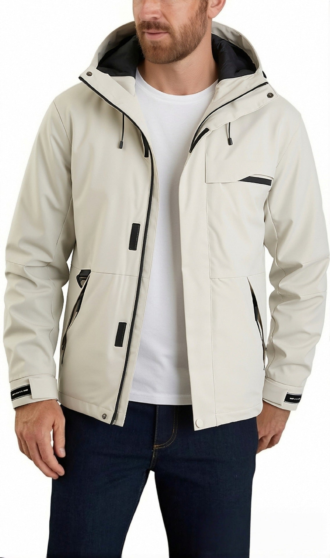 Veste multi-fonctionnelle d'extérieur pour homme en couleur solide