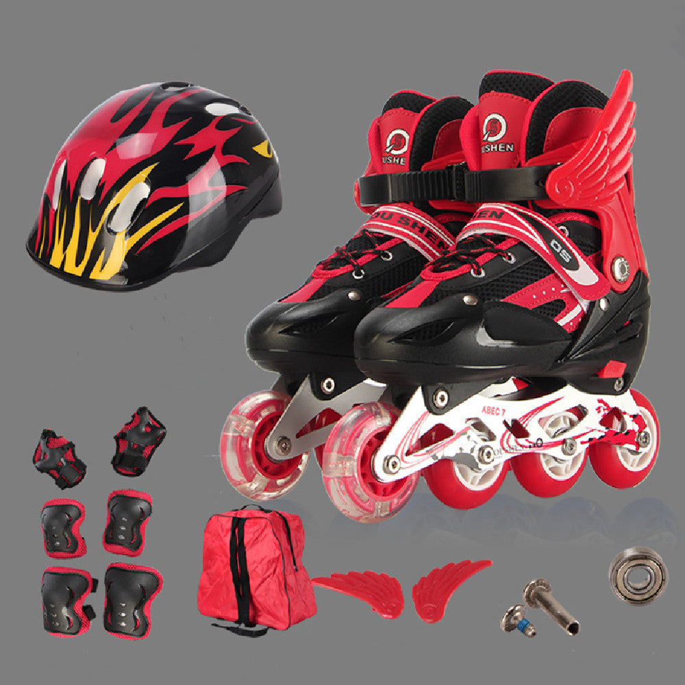 PU Adjustable Kids Skating Shoes