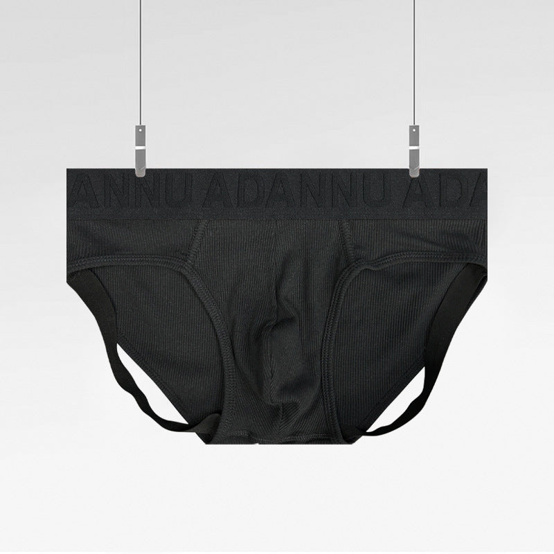 Slips respirants en coton taille basse double pour hommes