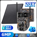 Caméra solaire 4G Camouflage Jungle 6MP HD 20x Zoom Caméra de surveillance
