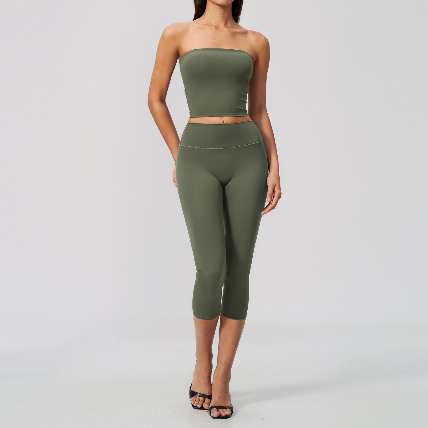 Ensemble de costumes de yoga avec coussin de poitrine pour limer et lever les fesses