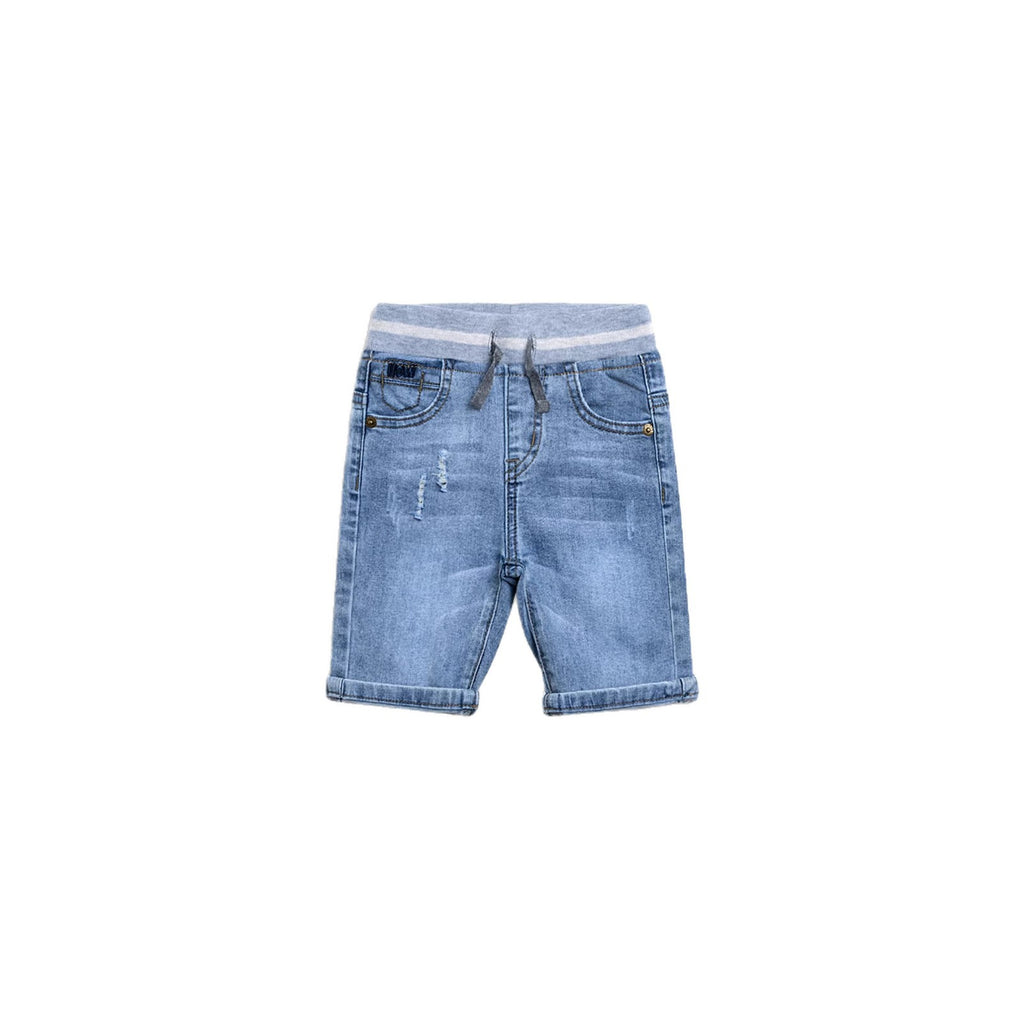 Pantalon d'été Pantalon Short Garçons Denim taille côte à côte Pantalon mi-long