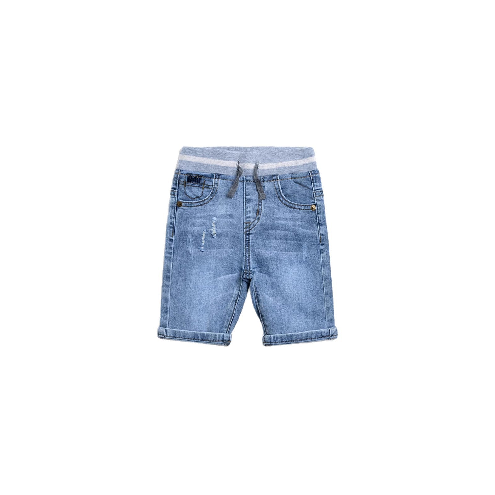 Pantalon d'été Pantalon Short Garçons Denim taille côte à côte Pantalon mi-long