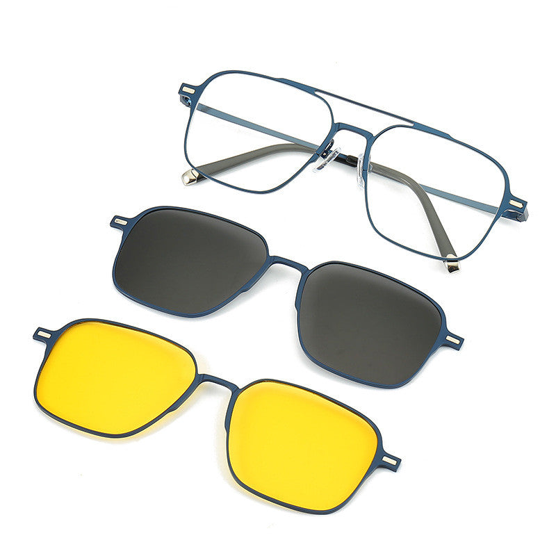 Lunettes de soleil Uv Protection Kit d'aspiration magnétique Miroir Myopia Cadre polarisé