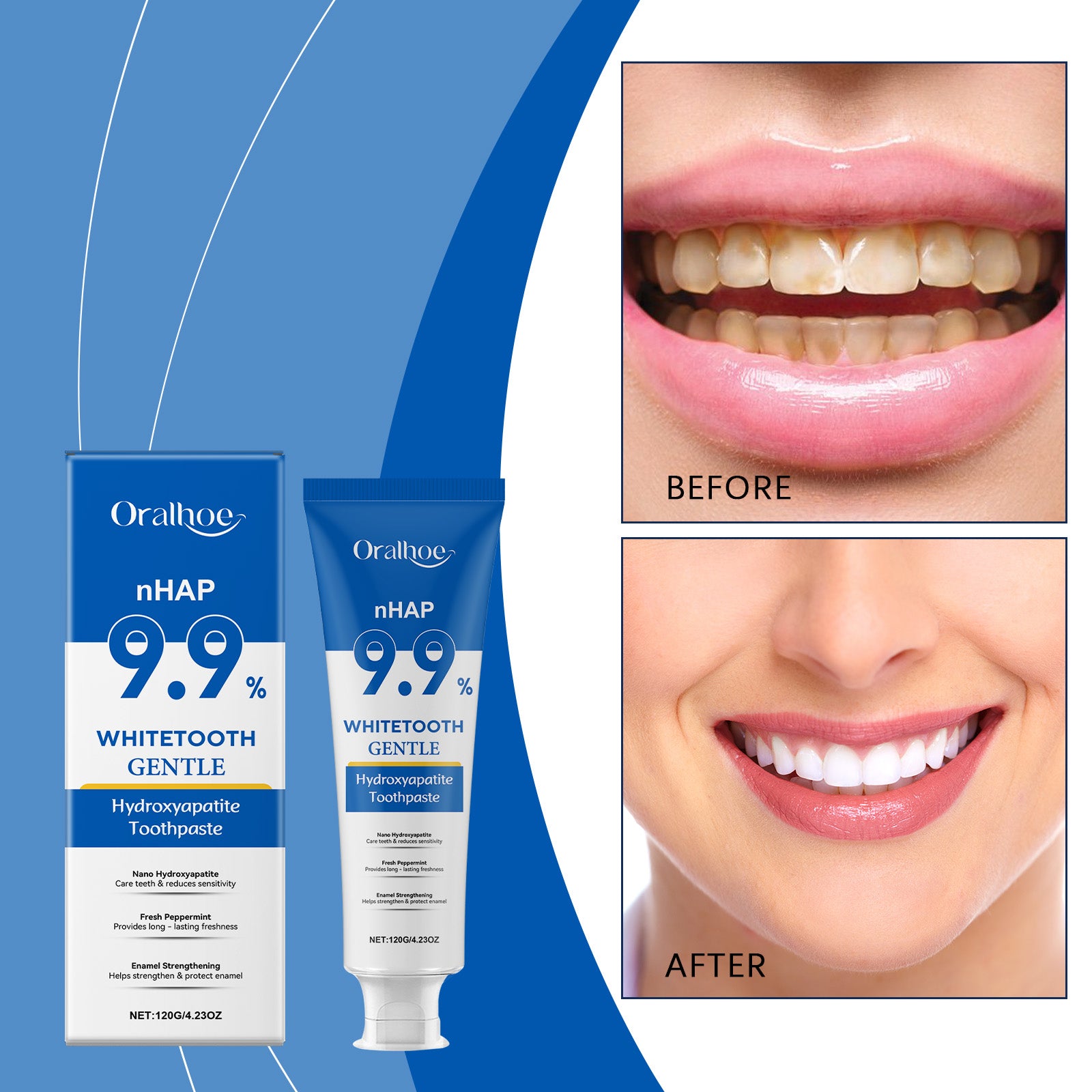 Dentifrice blanche menthe douce 120g 1box