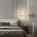 LED côté de lit Mini pendentif lampe chambre à une tête en forme de bague en aluminium pendentif lumière