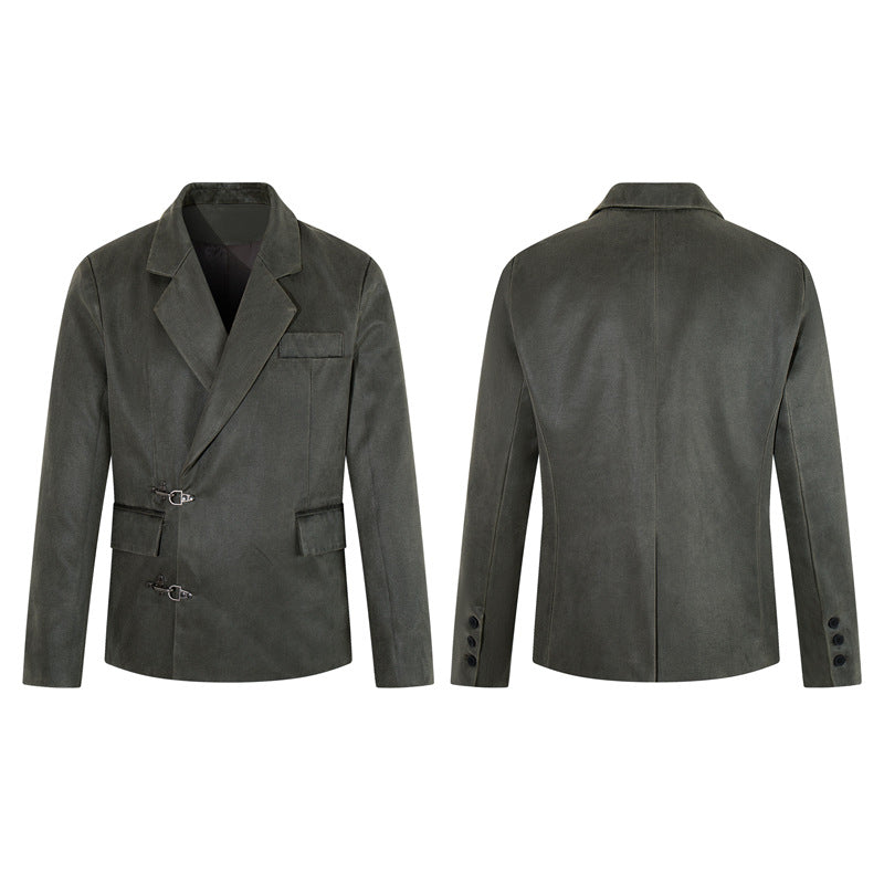 Blazer de style vintage avec fermeture avant Diagonal et fermoir métallique