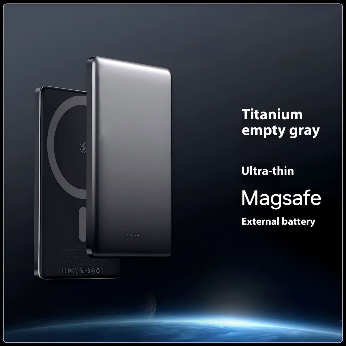 Banque de puissance magnétique ultra-mince en alliage de 8mm