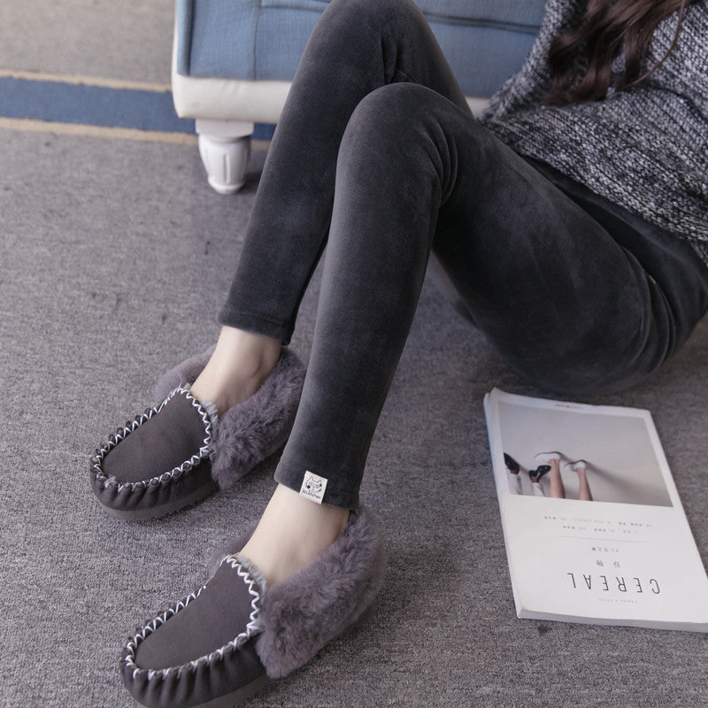 Pantalon de maternité épais en velours