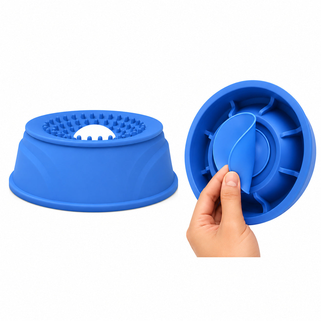 Bol de chien à alimentation lente en silicone domestique