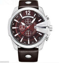 Montre homme à trois yeux décorée en grand cadran mode