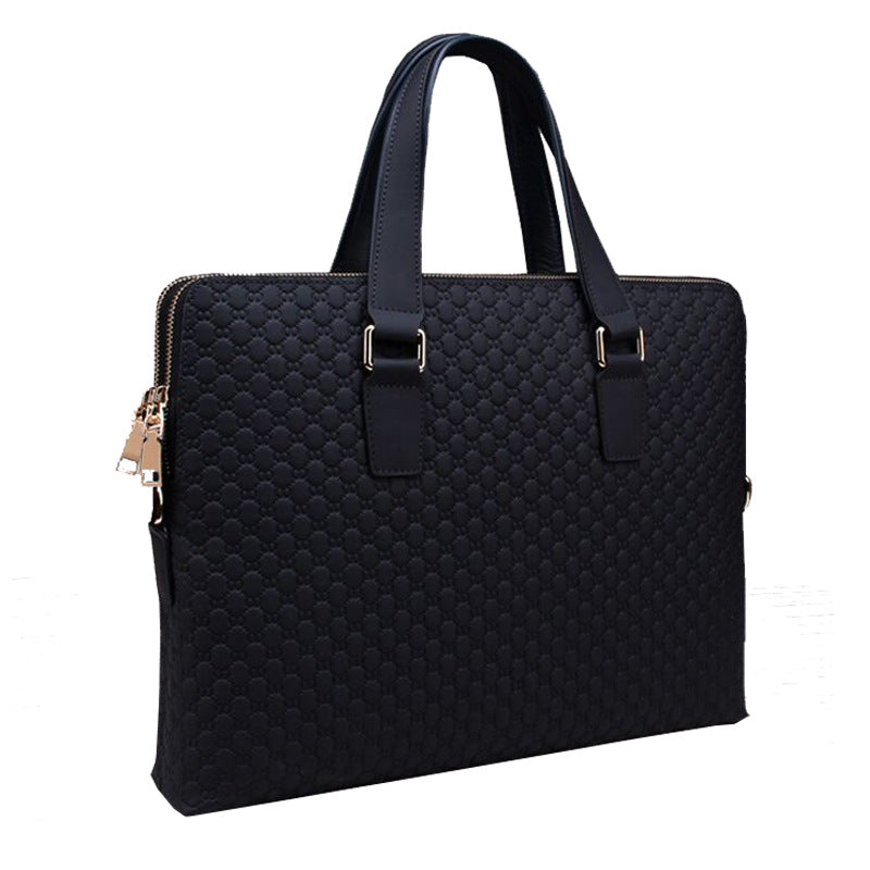 Men's 14-inch Professional Genuine Leather Briefcase