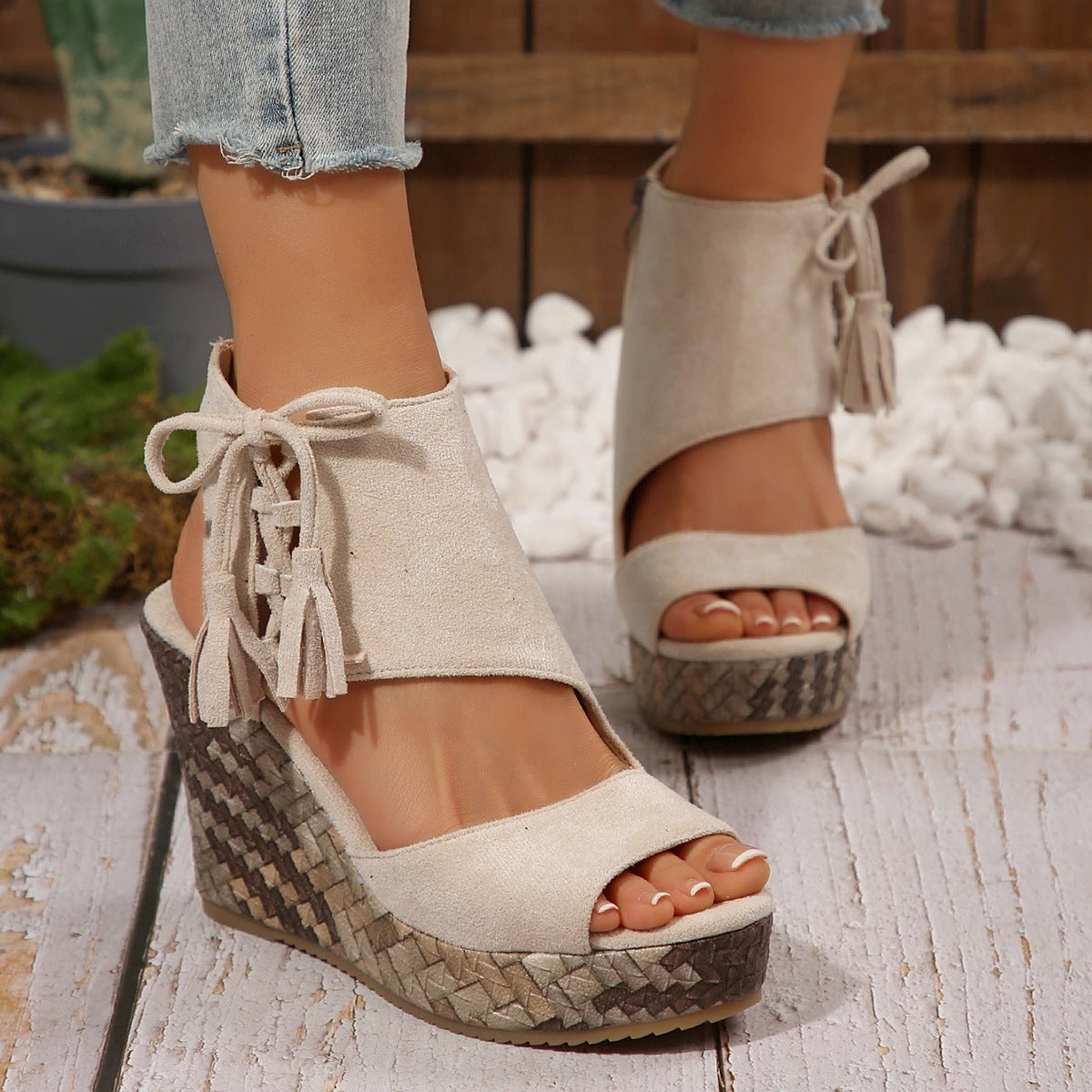 Sandales de plate-forme à talons hauts pour femmes