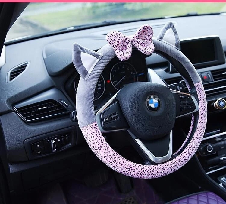Mignon Cat oreille volante couverture roue courte peluche