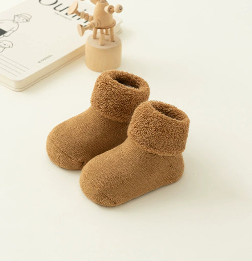 Nouveau-né AutomneHiver Terry-Style Chaussettes de plancher non glissantes