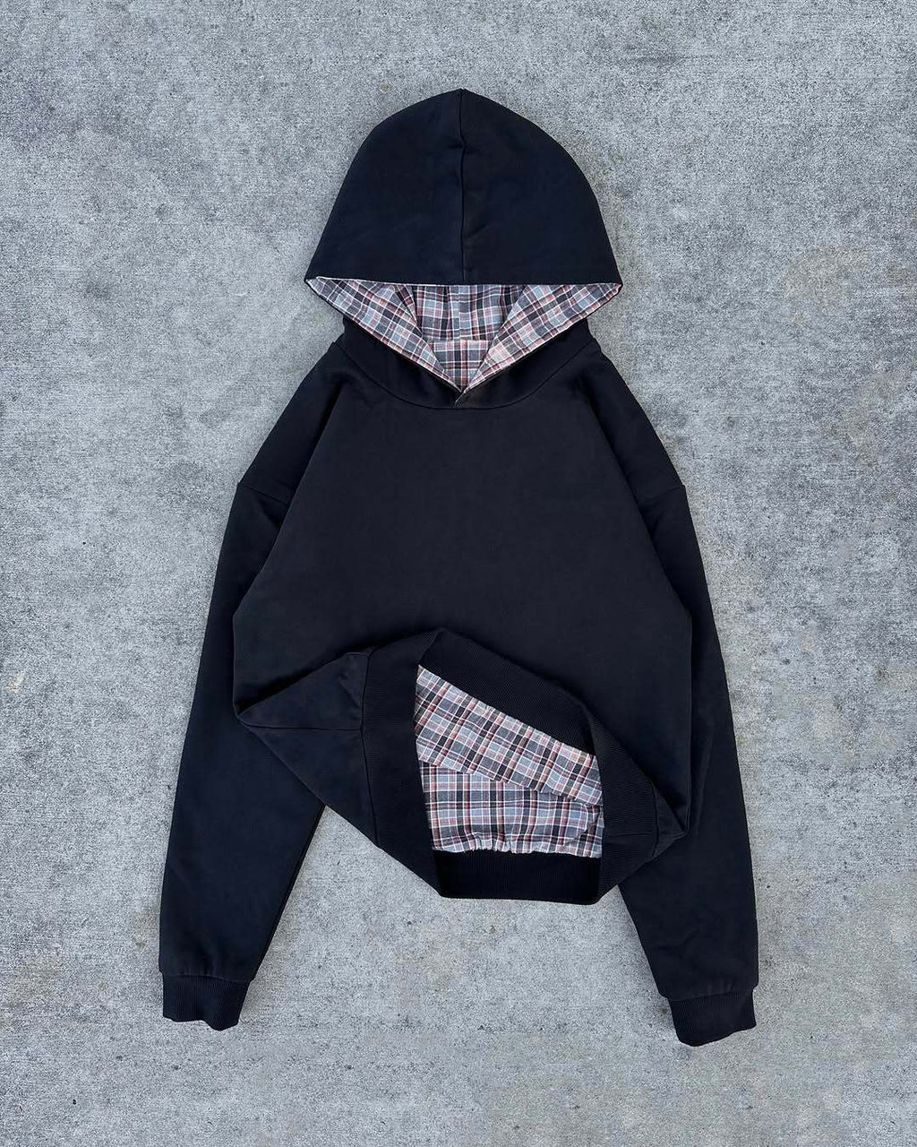 Sweater Hip Hop double face Retro Plaid Casual