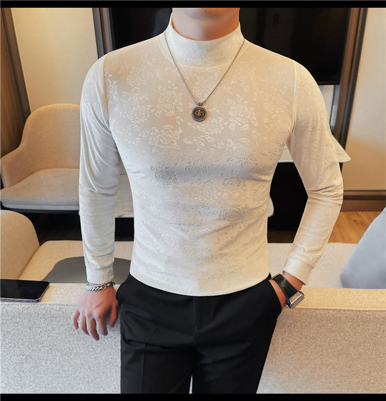 T-shirt casual à manches longues pour hommes