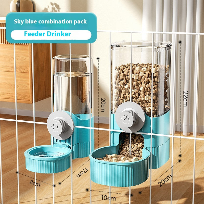 Suspension Cage Dog Basin Cat Bowl Automatic Pet Feeder