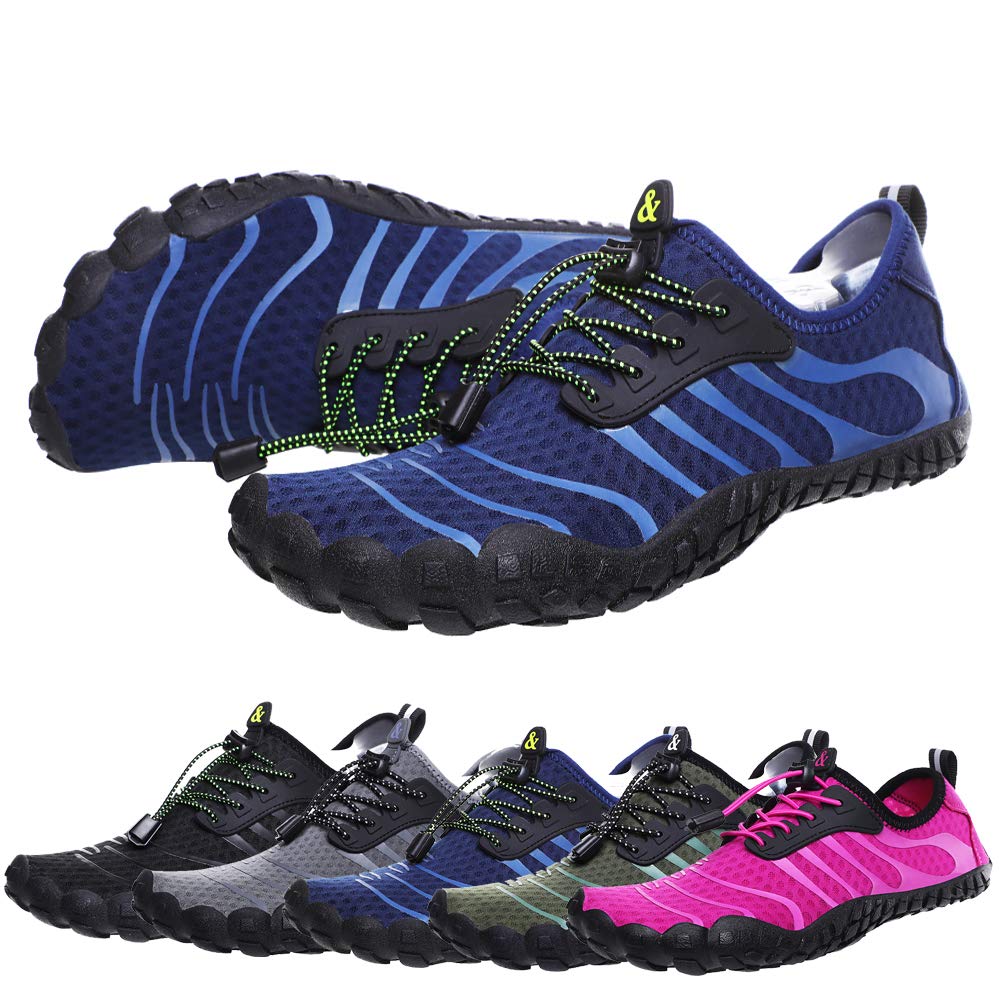 Belles chaussures en amont chaussures hommes wading de plein air chaussures dames cinq doigts de plage chaussures