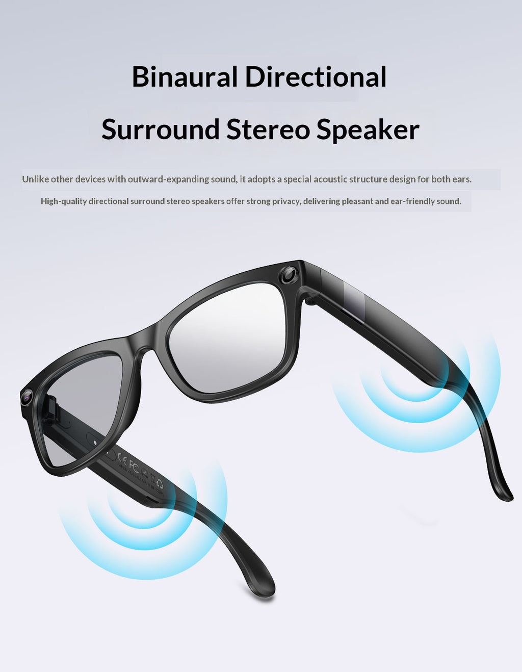 Bluetooth Sunglasses for Music Call Translation