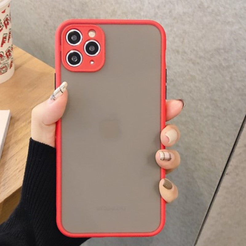 Cas de téléphone portable contrastante couleur givrée pour empêcher la chute