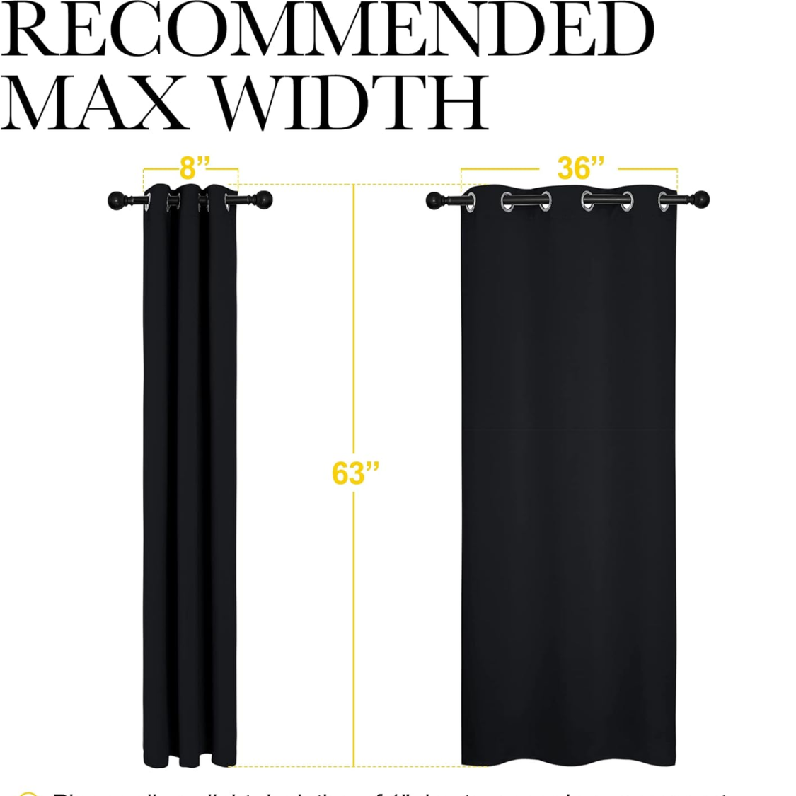 Halloween Emplacement noir solide thermique isolé Grommet Rideaux noir rideaux rideaux pour chambre