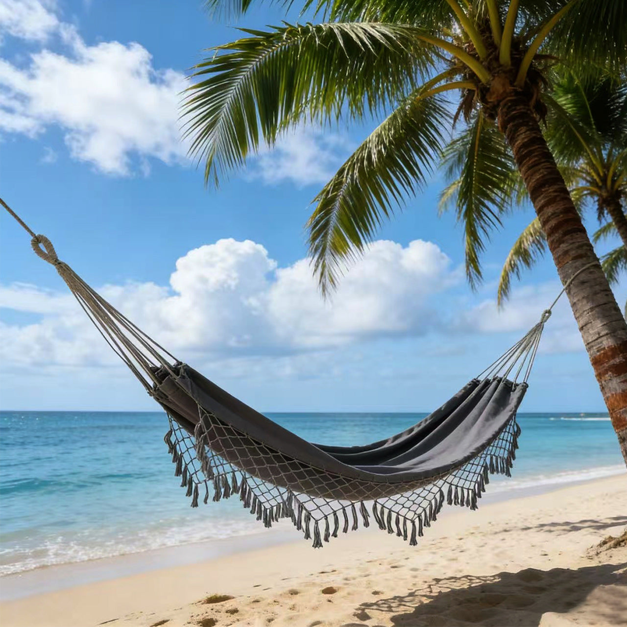 Hamac de plage double extérieur et intérieur pour le camping et les aventures de plein air