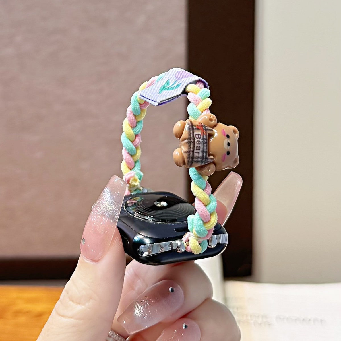 Bracelet de montre pour cheveux de caricature tricoté créatif