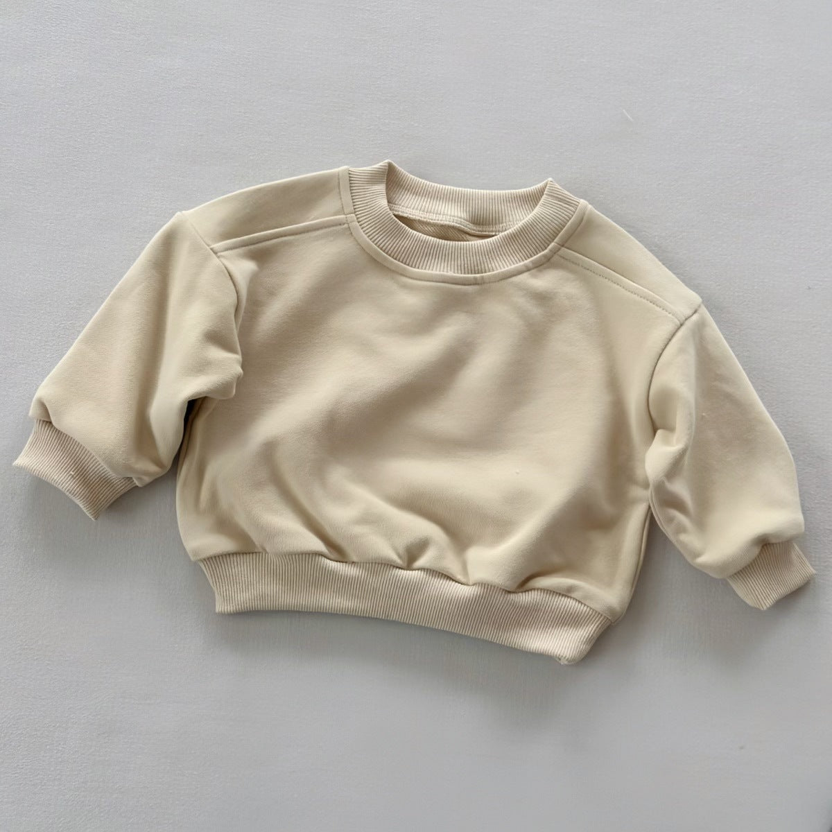 Sweatshirt Terry-Fleece à col rond style pour petits enfants