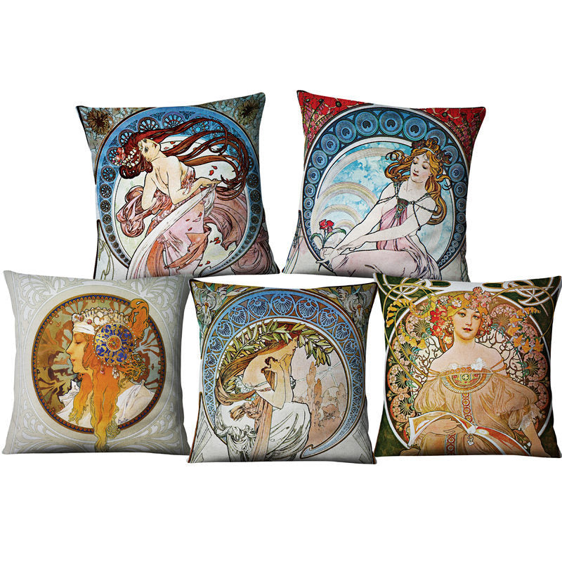 Couverture coussin oreiller en lin