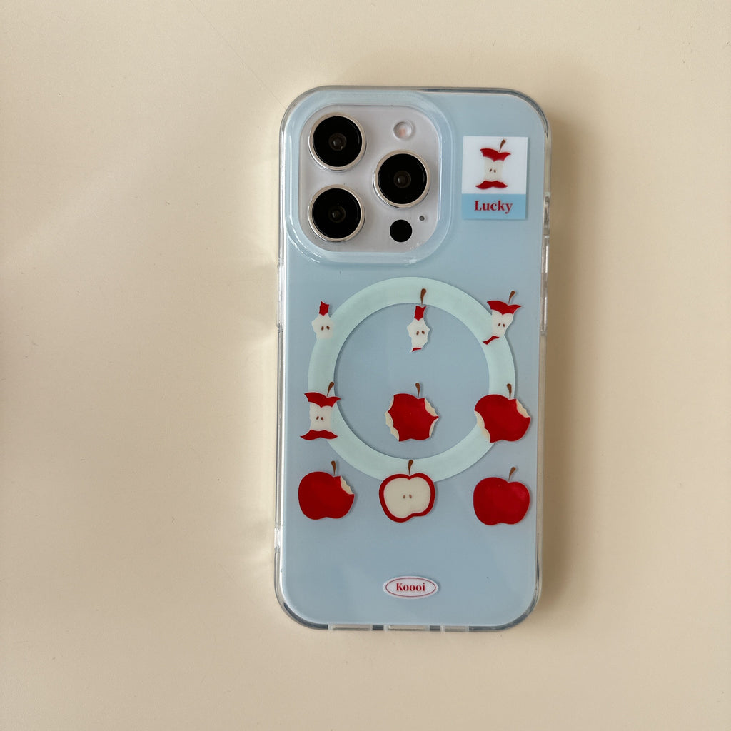 Simple fond bleu boîtier magnétique pendentif téléphone