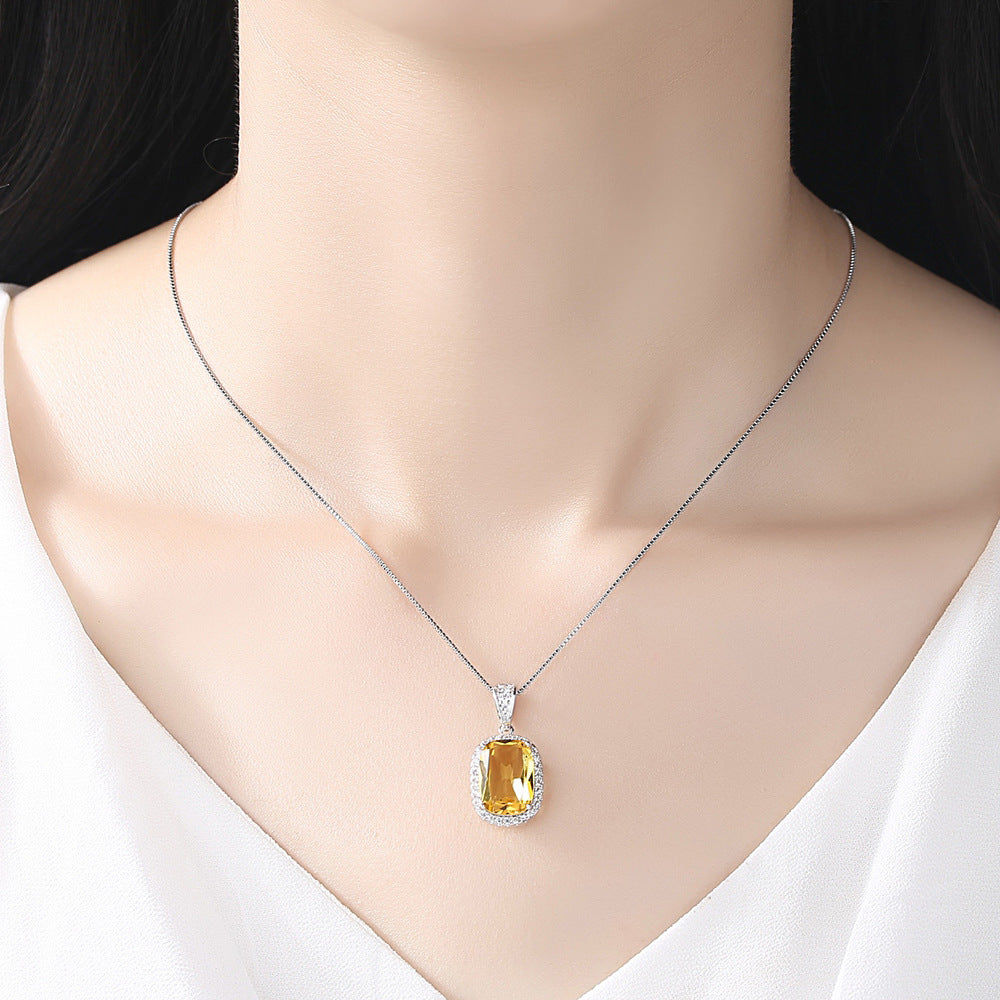 Pendentif Zircon dames clavicule chaîne collier
