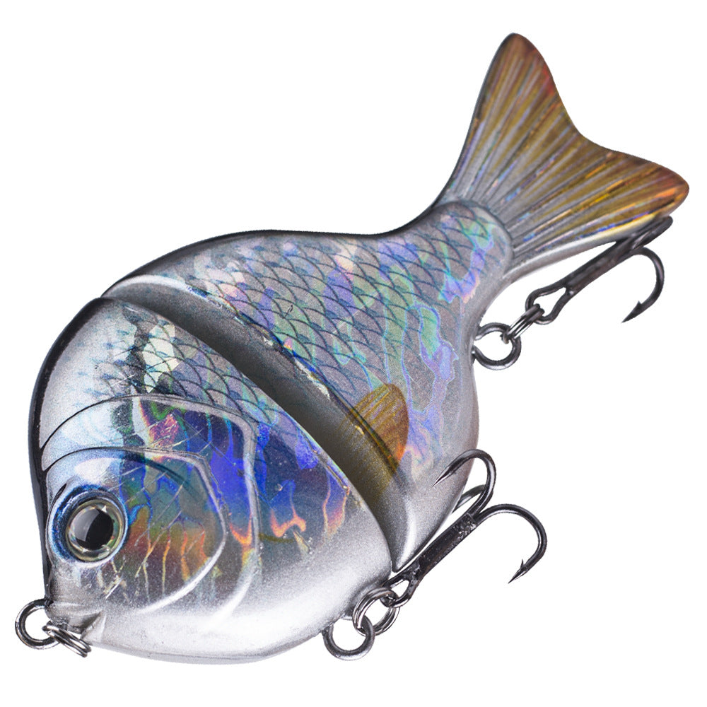 Deux sections avec des perles d'anneaux Lure Simulation Bait Lure Submergé Bait Multi-section Lure