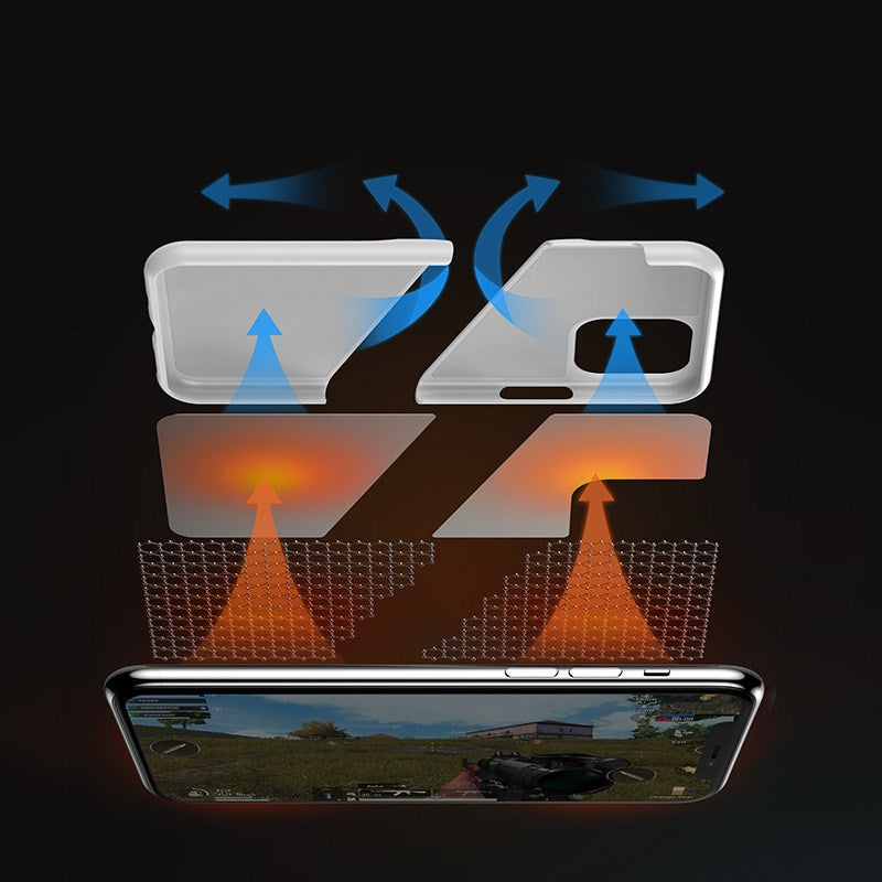 Cas de téléphone mobile de refroidissement du flux d'air de base