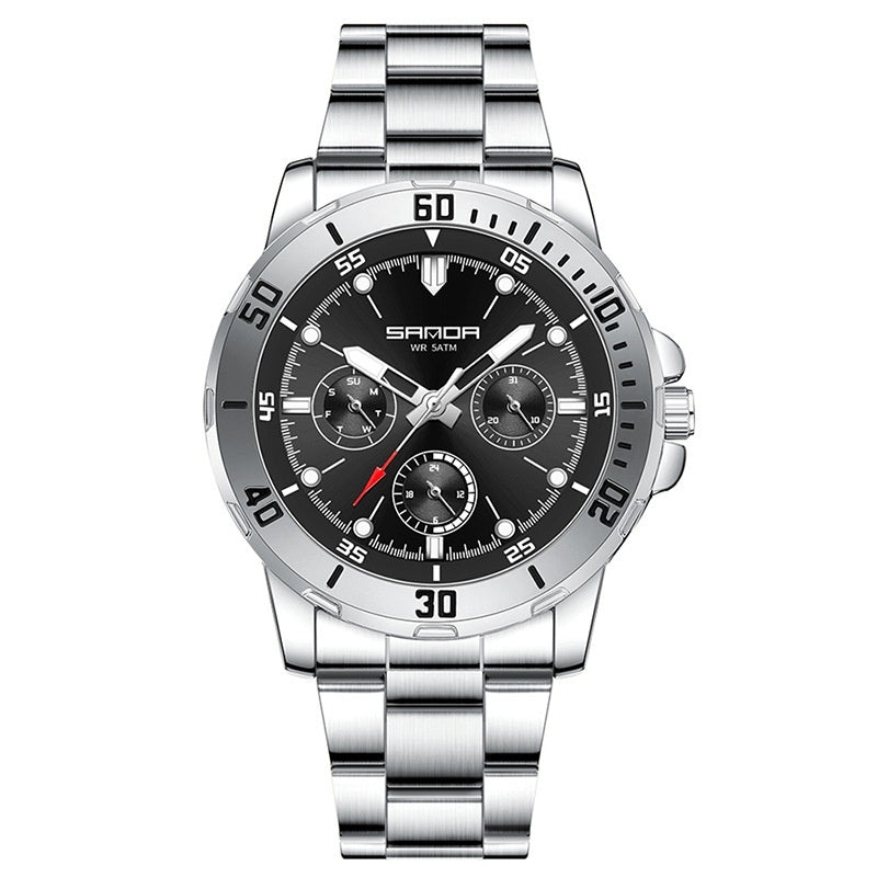 Montre Quartz imperméable multifonctionnelle pour hommes