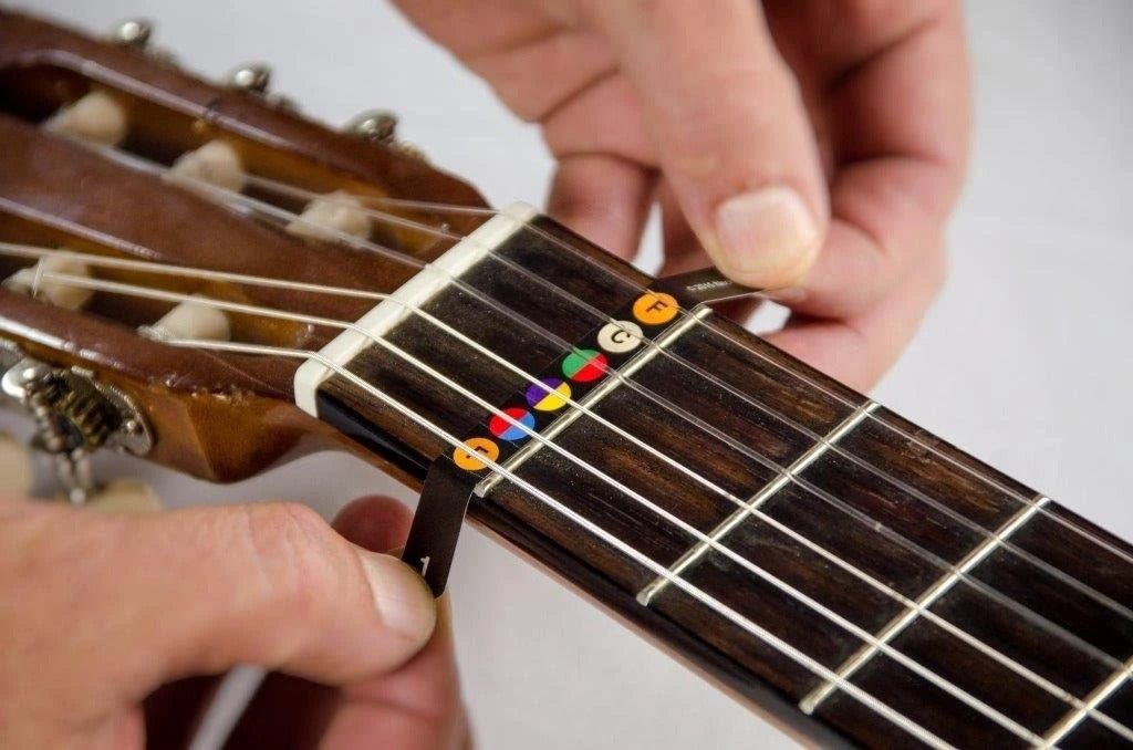 Guitar Fretboard Sticker Notes Carte Étiquettes Sticker Fingerboard Decals pour 6 cordes Aco