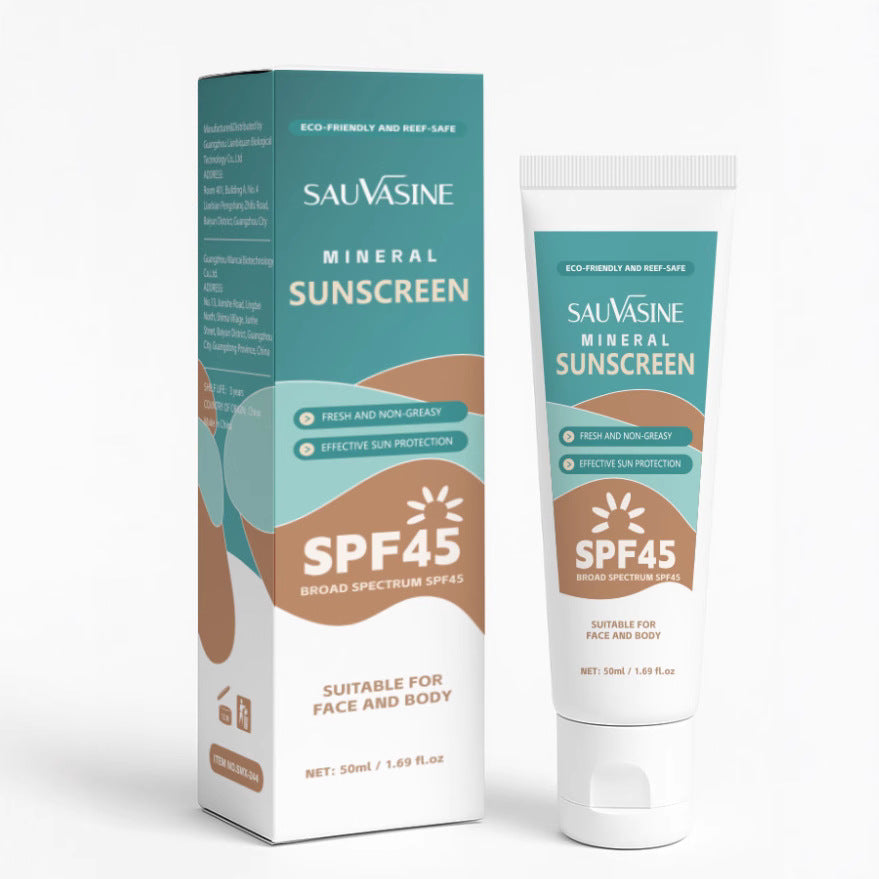 Shuo Wo Xin SAUVASINE Crème UV minérale Réchauffement solaire et non gras