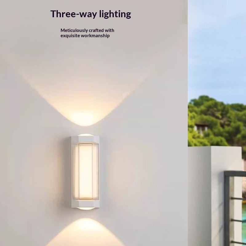 Lampe murale extérieure double tête étanche pour les jardins et les patios