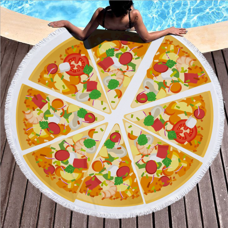Tapis de plage rond de fruits