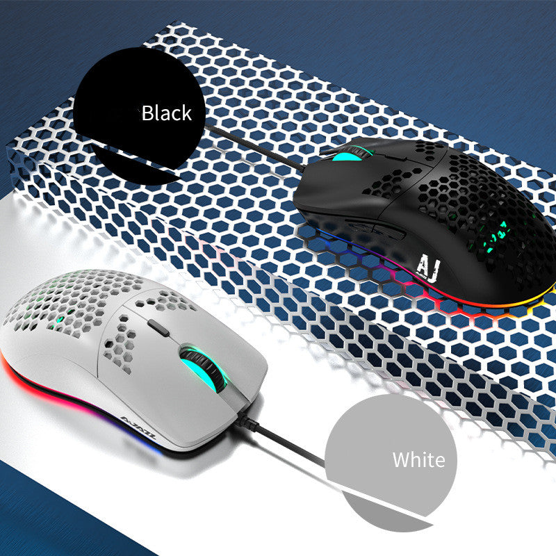 Souris de jeu filaire à trou creux léger