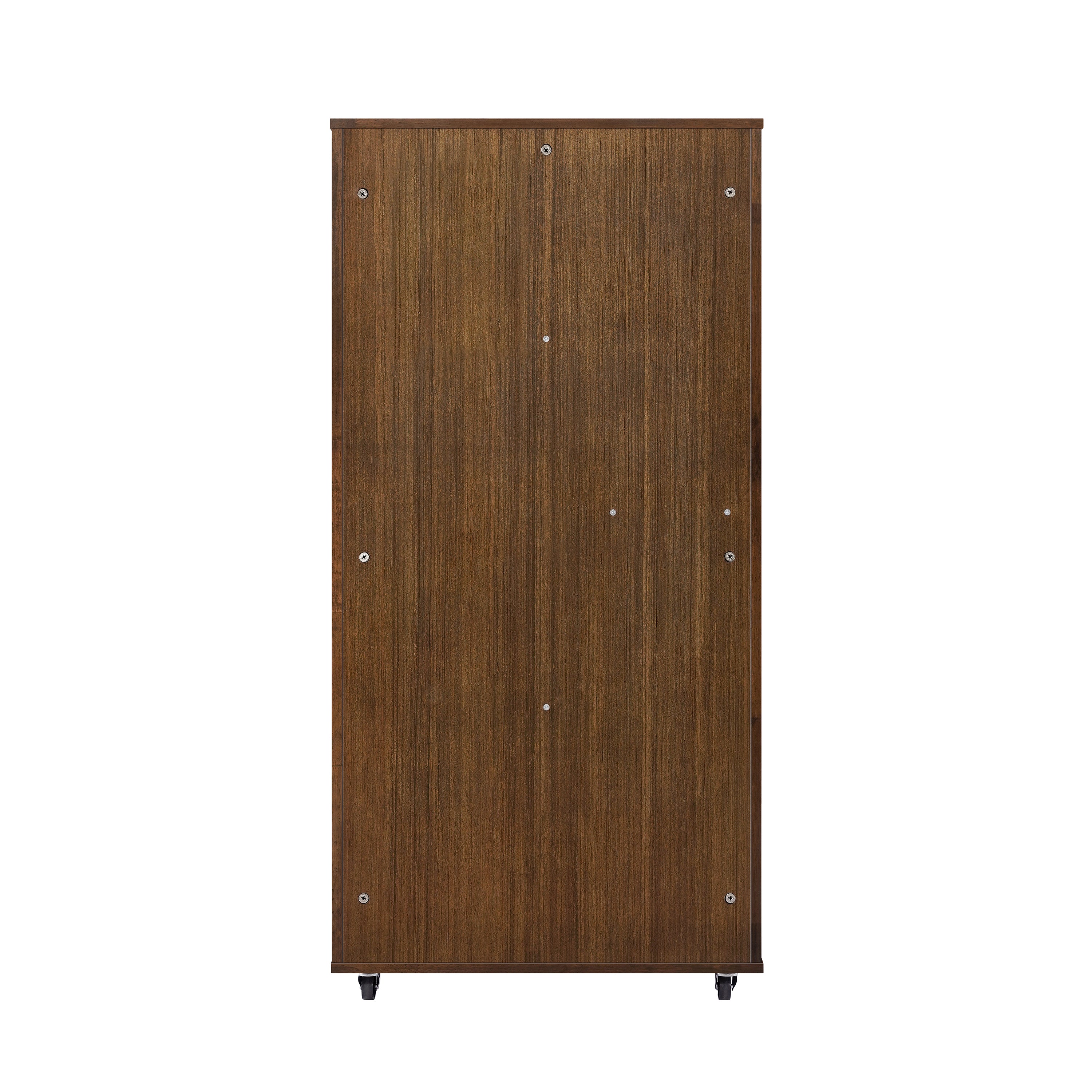 Armoire de chat en bois de caoutchouc intérieur Basia avec roues