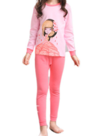 Pyjama de filles à manches longues pour enfants