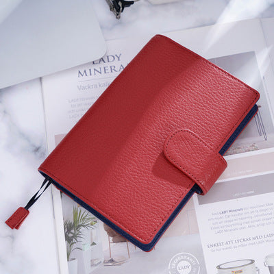 Carnet de notes en cuir Motif Lychee Couche de tête Cowhide A6 Carnet de notes en cuir