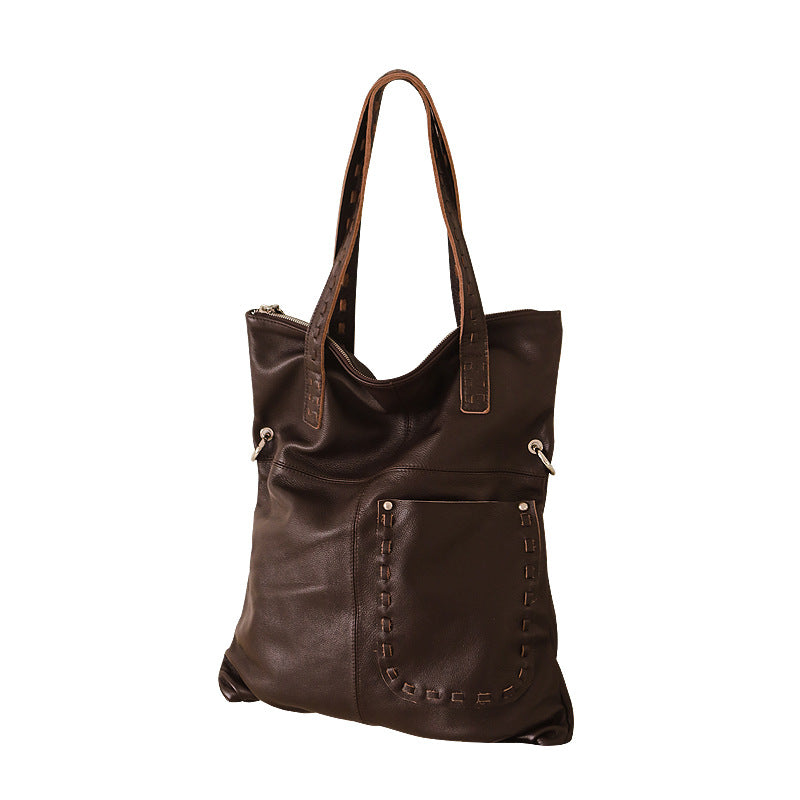 Sac croisé à épaule en cuir pané de légumes