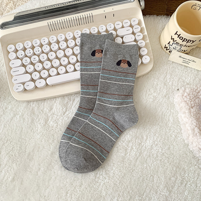 Chaussettes de caricature mi-calf australien Coton sans couture cheville pour les femmes