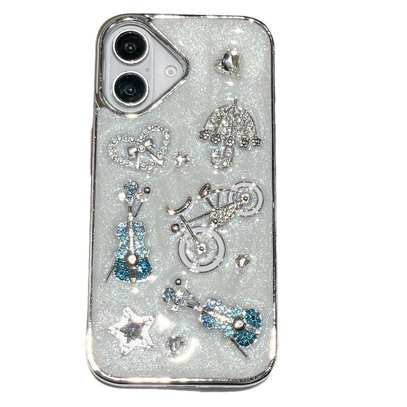 Epoxy Stereo Guitar Heart Mobile Phone Case