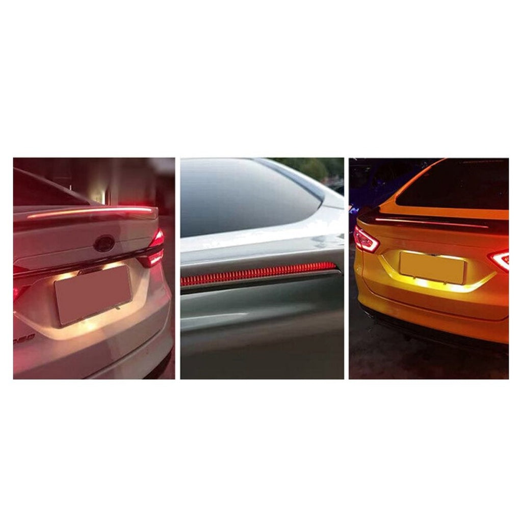 Convient 13-20 Ford Fusion Long LED Style Gloss Black Arrière Trunk Spoiler Wing - ABS